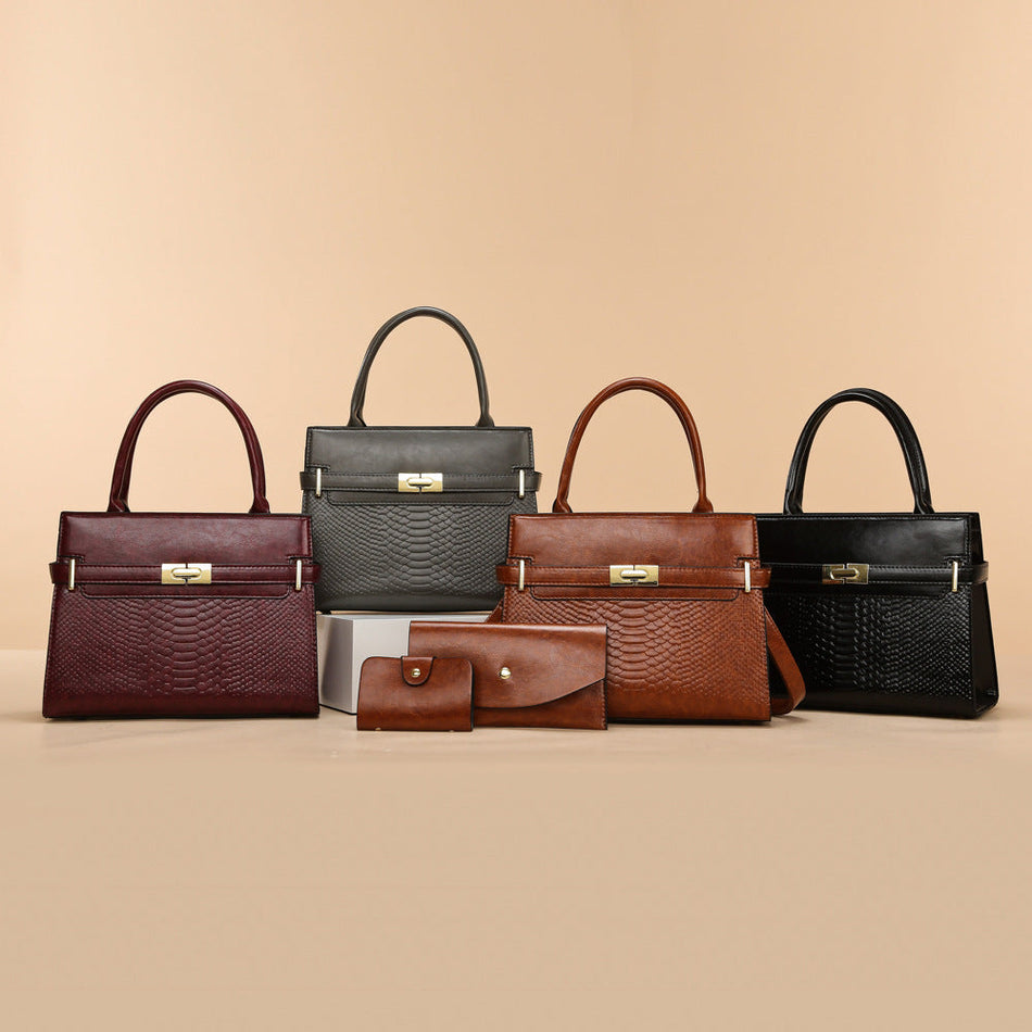 Retro Multi-Piece Women's Handbag & Crossbody Set