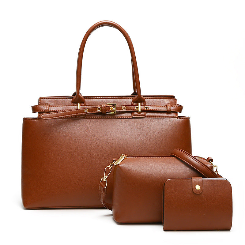 European and American Retro Multi-Piece Commuter Bag Set
