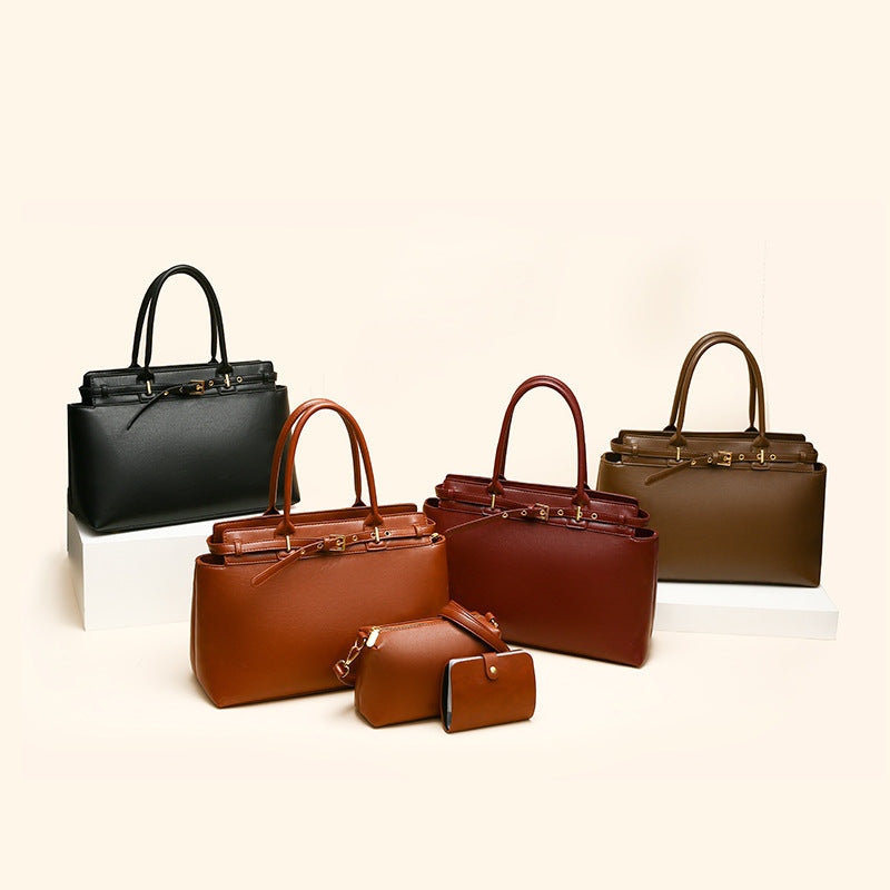 European and American Retro Multi-Piece Commuter Bag Set