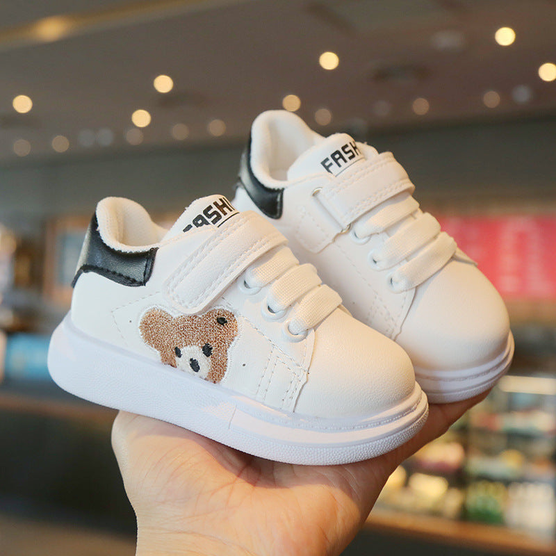 Kids Waterproof White Sneakers Casual Running Shoes