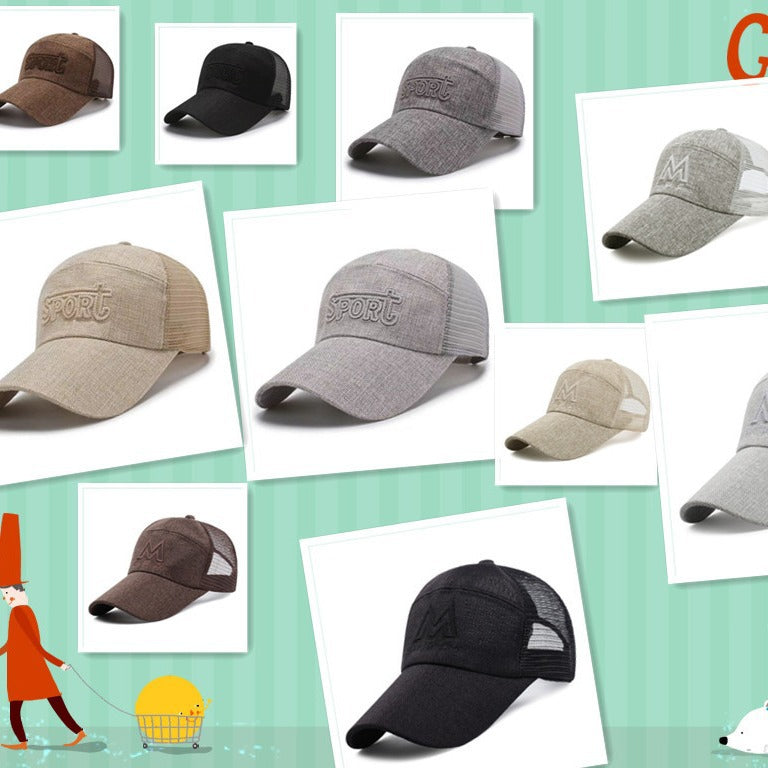 Men's Summer Mesh Baseball Cap Breathable Sun Protection Hat