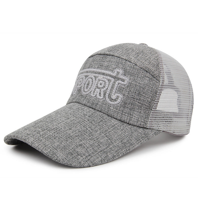 Men's black Mesh Baseball Cap Breathable Summer Sunshade Outdoor Hat