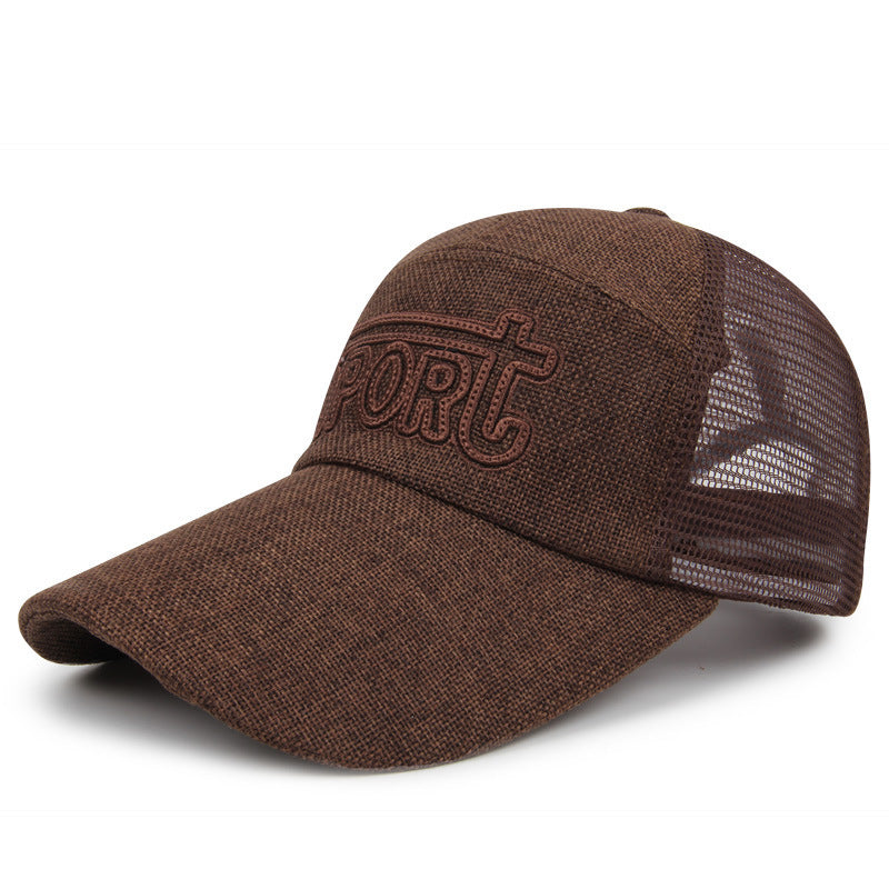 Men's Mesh Baseball Cap Breathable Summer Sunshade Outdoor Hat