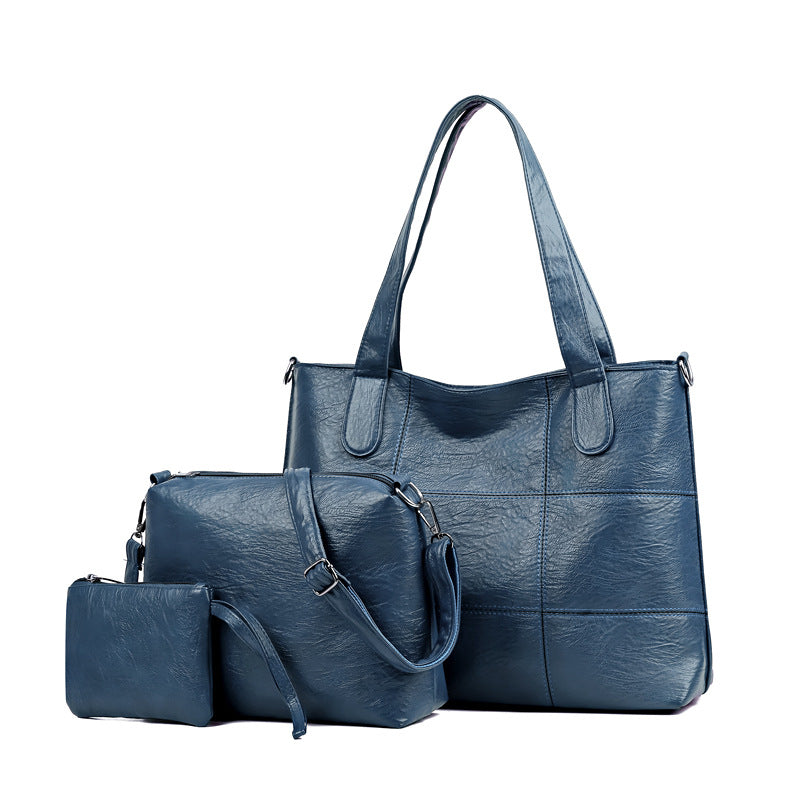 Urban Simple Middle-Aged Mother Large-Capacity Handbag Set