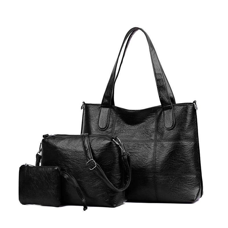 Urban Simple Middle-Aged Mother Large-Capacity Handbag Set
