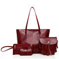 European & American Retro Oil Waxed Leather Four-Piece Bag Set