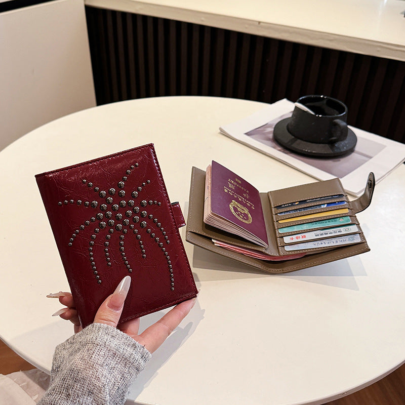 Fashion Fireworks Rivet Passport Holder & Multi-Card Wallet