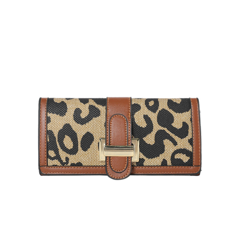 Women's Short Fold Clasp Wallet with Multiple Card Slots