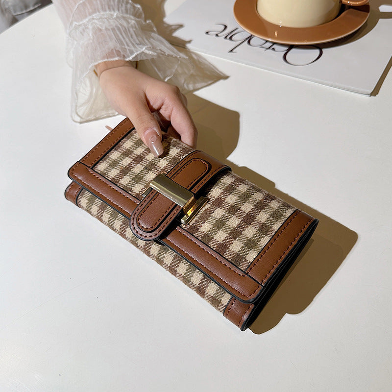 Korean Style Slim Card Holder with Large Capacity Wallet