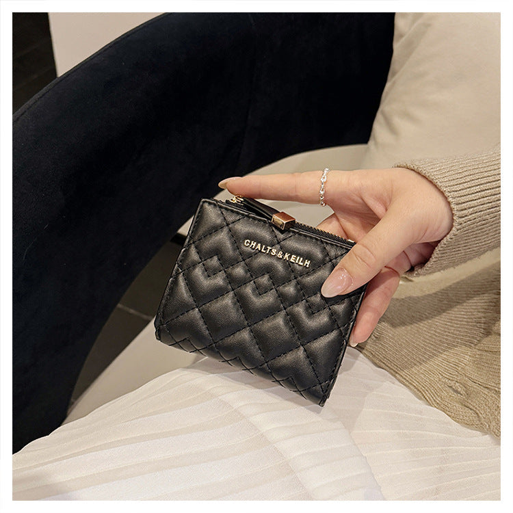 Women's Short Solid Color Wallet with Multi Card Slots