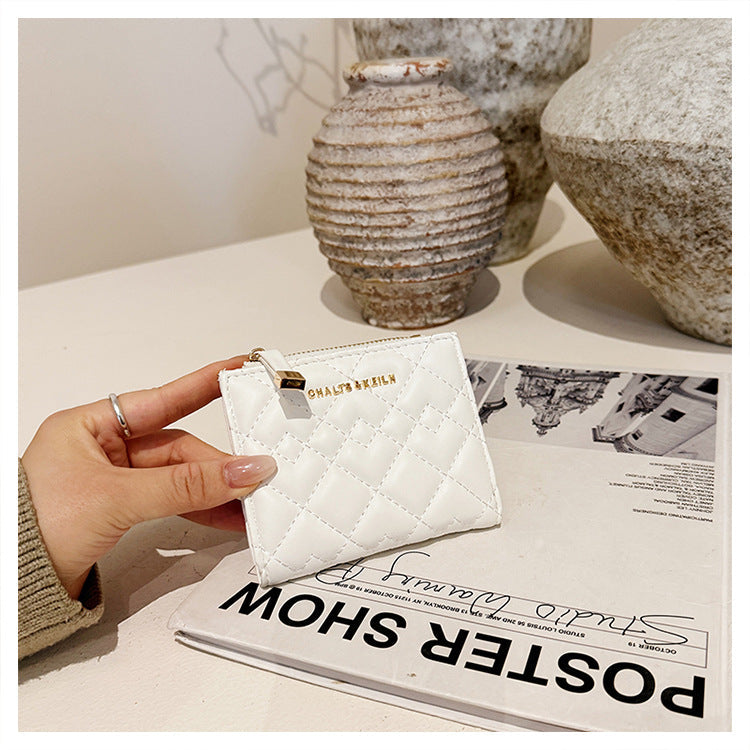 Women's Short Solid Color Wallet with Multi Card Slots