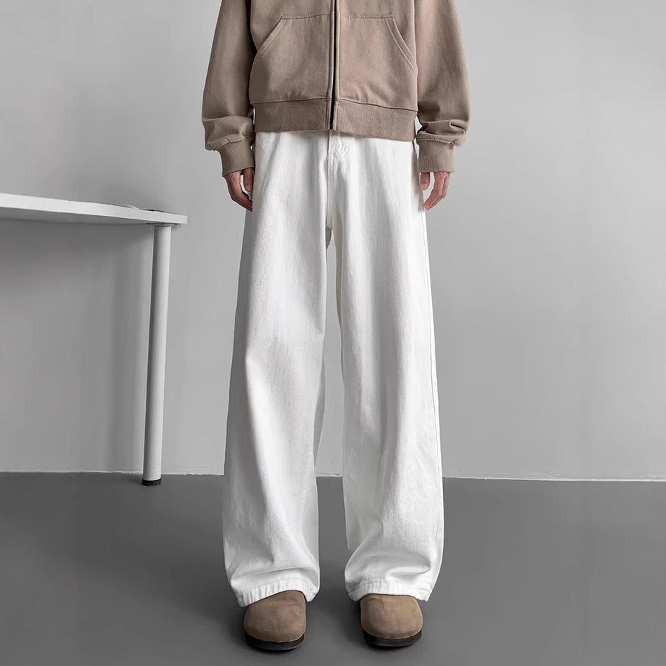 Men's Slim Straight Jeans Micro Stretch Casual Summer Pants