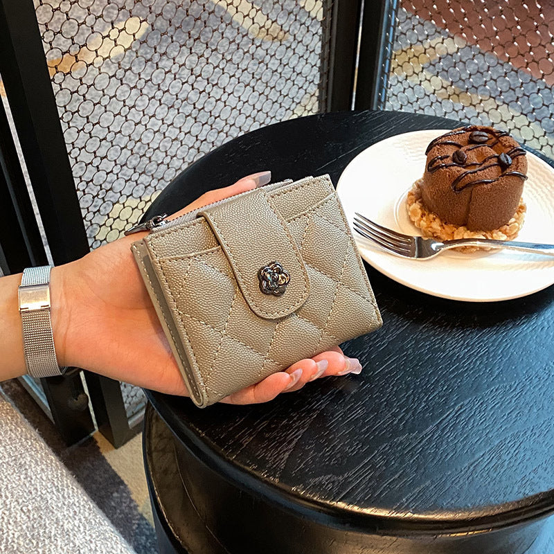 Women's Short Foldable Wallet with Multi Card Slot Design
