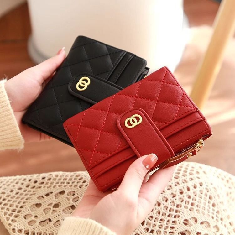 Women's Soft Genuine Leather Card Holder Wallet Solid Color