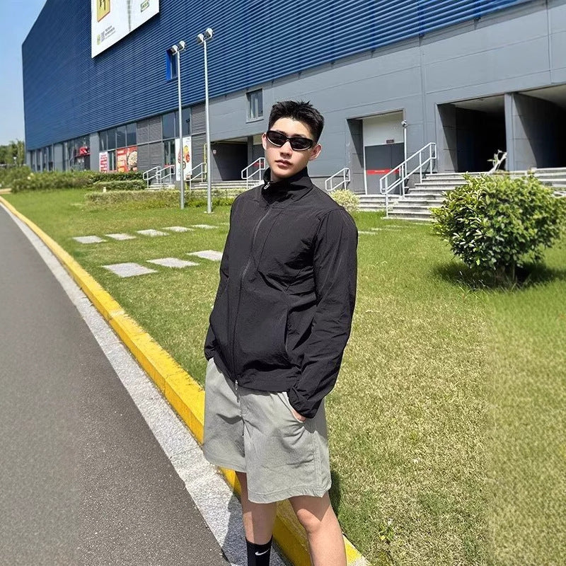 Men's Retro Stand Collar Sun Protection Jacket