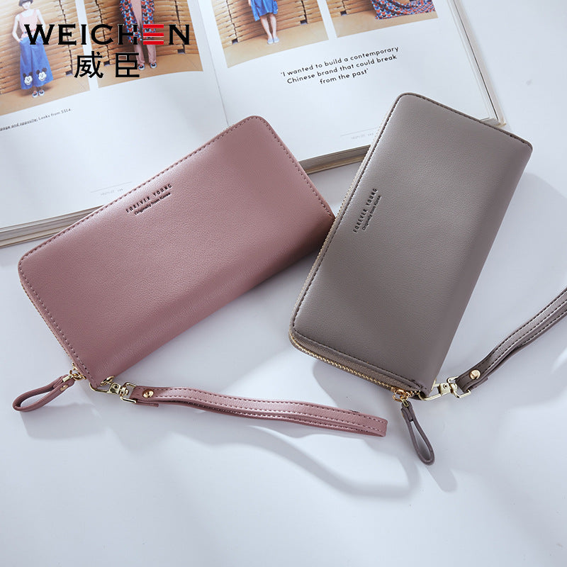 Women's Long Zipper Wallet Clutch with Large Capacity Design