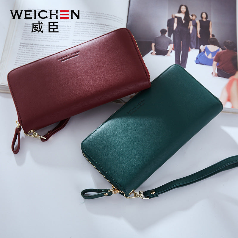 Women's Long Zipper Wallet Clutch with Large Capacity Design