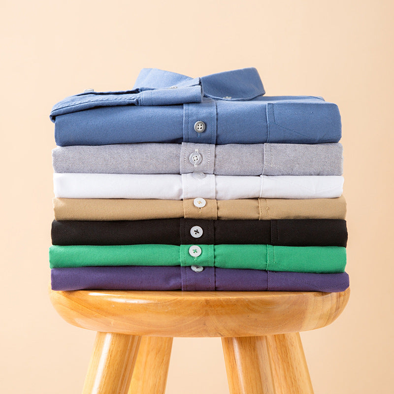 Men's Pure Cotton Oxford Long Sleeve Shirt