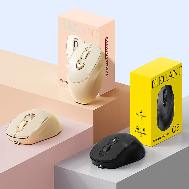 Dual-Mode Rechargeable Bluetooth Wireless Silent Mouse