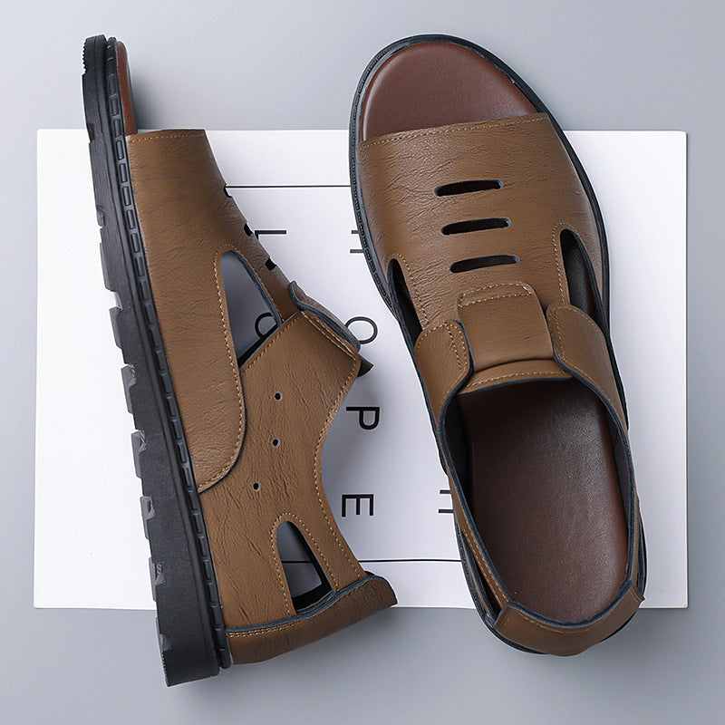 Men's Breathable Beach Sandals with Soft Rubber Non-Slip Sole