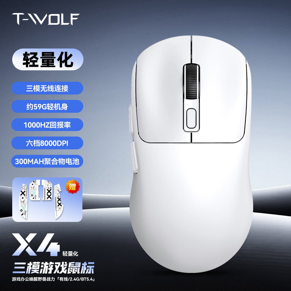 Tri-Mode Rechargeable Wireless Gaming Mouse with RGB