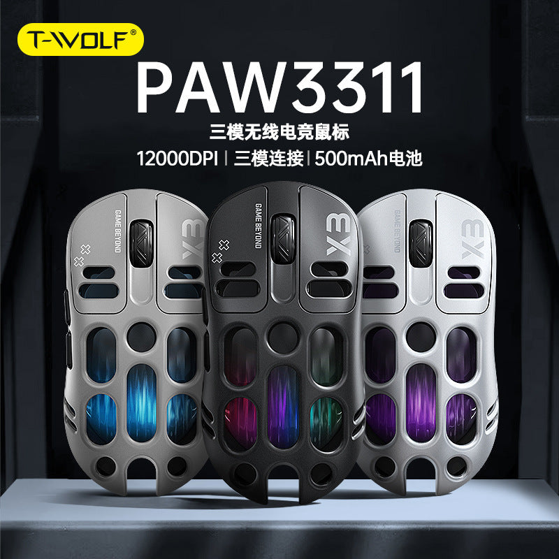Tri-Mode RGB Wireless Gaming Mouse with PAW3311 Sensor