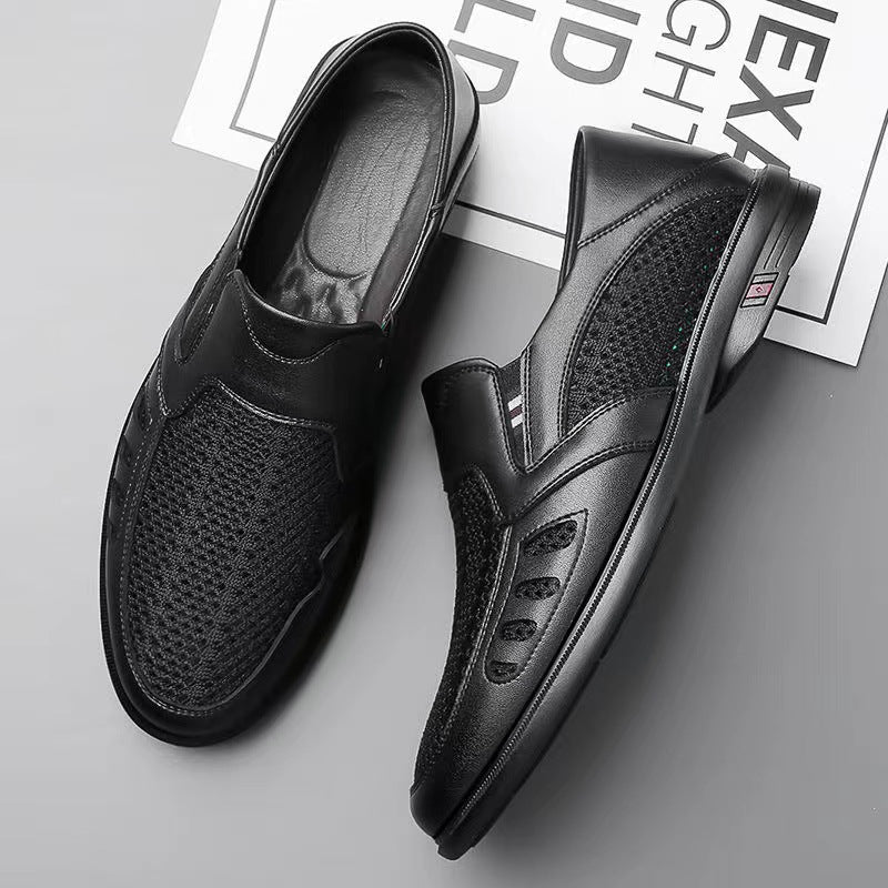 Men's Microfiber Breathable Leather Sandals Soft Sole Shoes