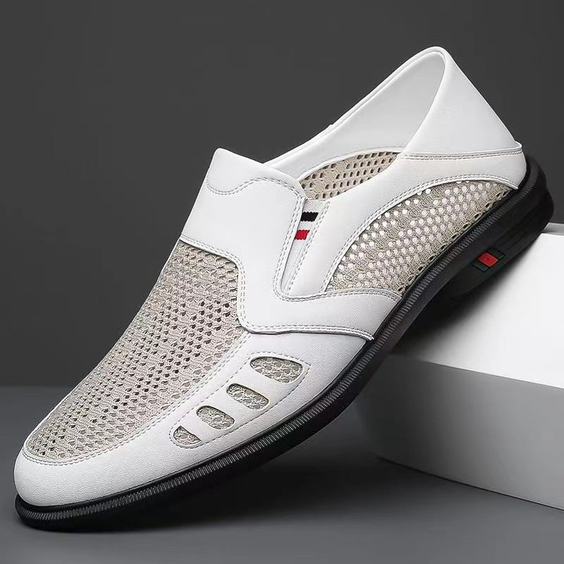 Men's Microfiber Breathable Leather Sandals Soft Sole Shoes