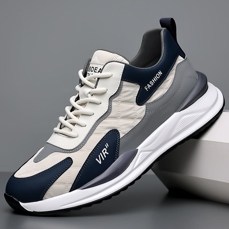 Men's Thick Sole Casual Sneakers Breathable All-Match Lace-Up
