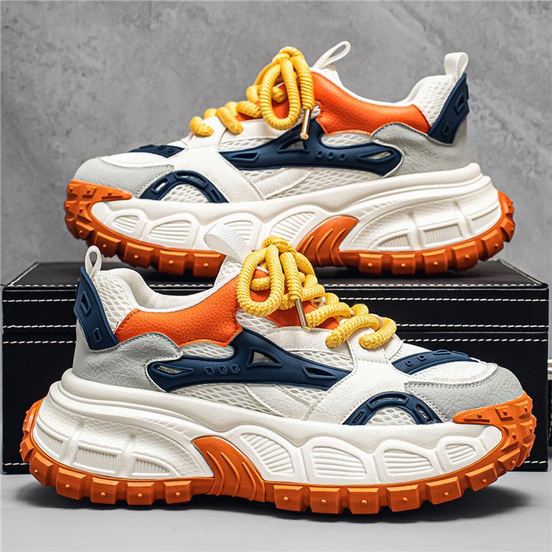 Men's Lightweight Mesh Dad Sneakers Thick Sole Casual Shoes