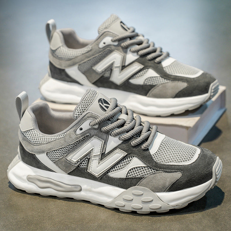 Men's Mesh Dad Sneakers Thick Sole Breathable Casual Sports Shoes