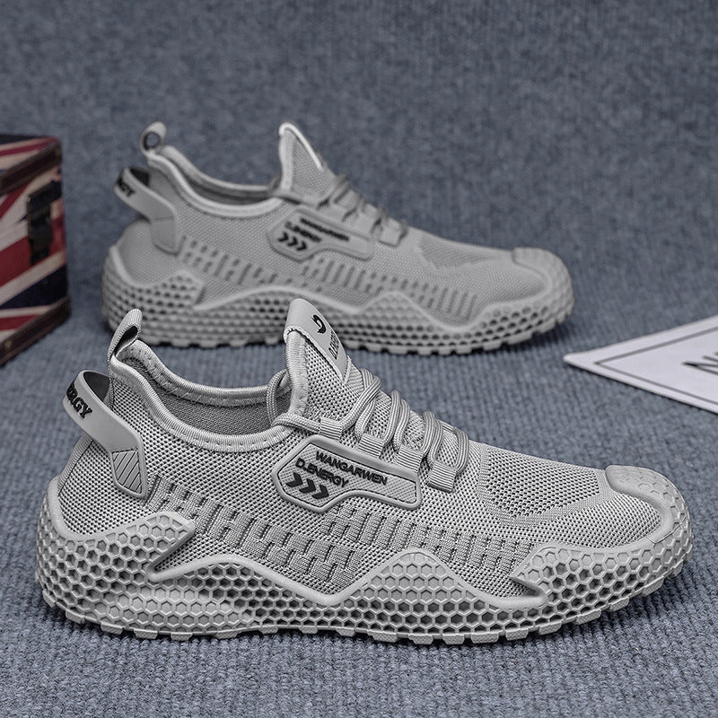 Zoteya Flyknit Mesh Thick Sole Running Sneakers