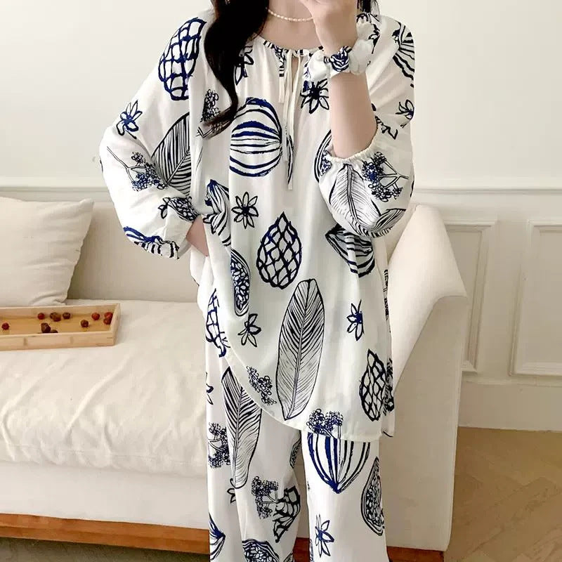 Women’s Cotton Silk Pajama Set Plus Size Loungewear 2026