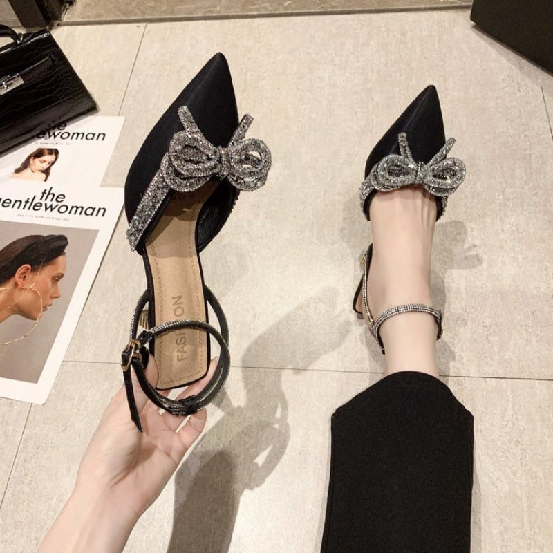 Women’s Pointed Toe Stiletto Heel Buckle Sandals Casual Dress