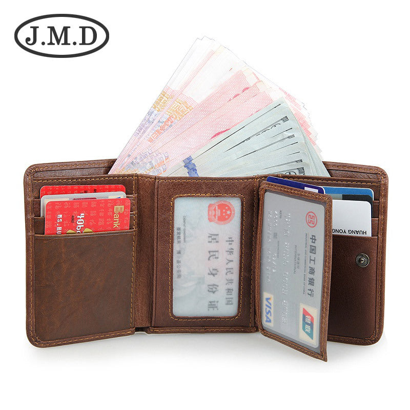 Men's Genuine Leather RFID Blocking Wallet Multi Card Holder