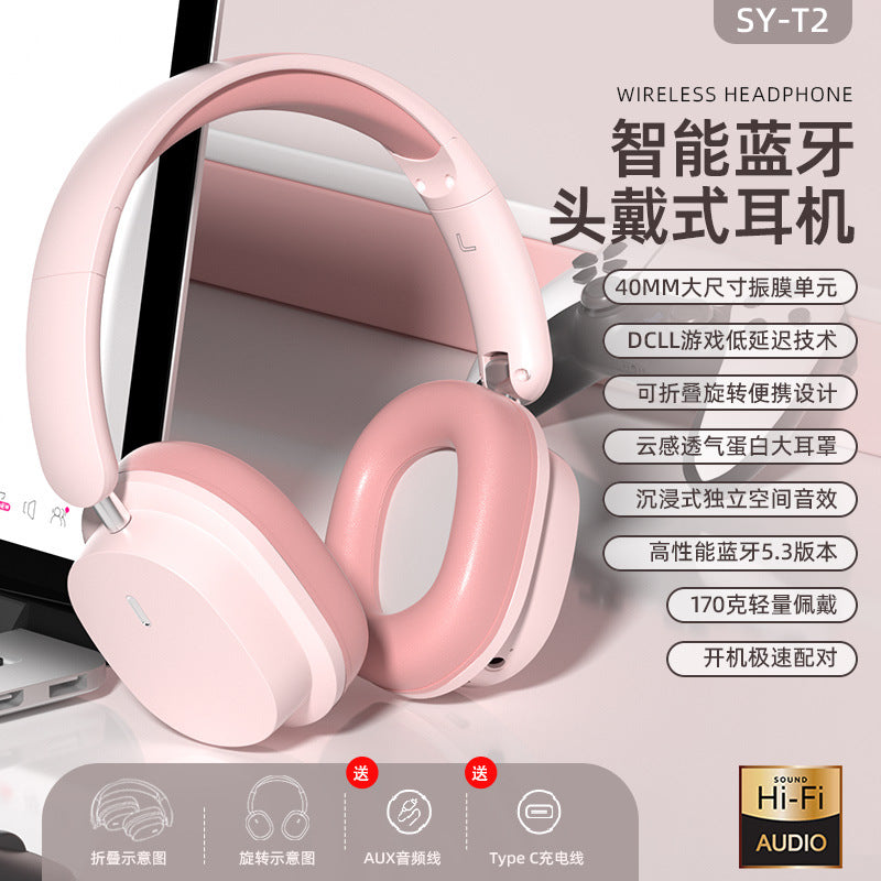 Wireless Bluetooth Noise Cancelling Gaming Headset Over-Ear