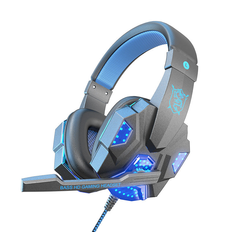 Wired Gaming Headset Over-Ear E-Sports Headphones for Laptop