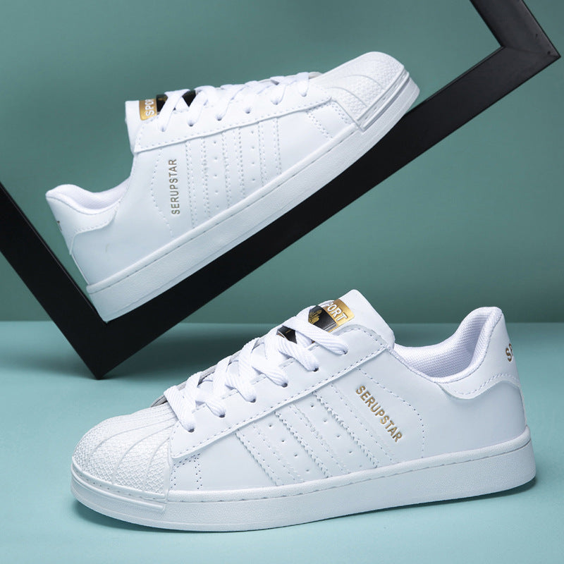 Classic Unisex Low Top White Sneakers Breathable Casual Shoes