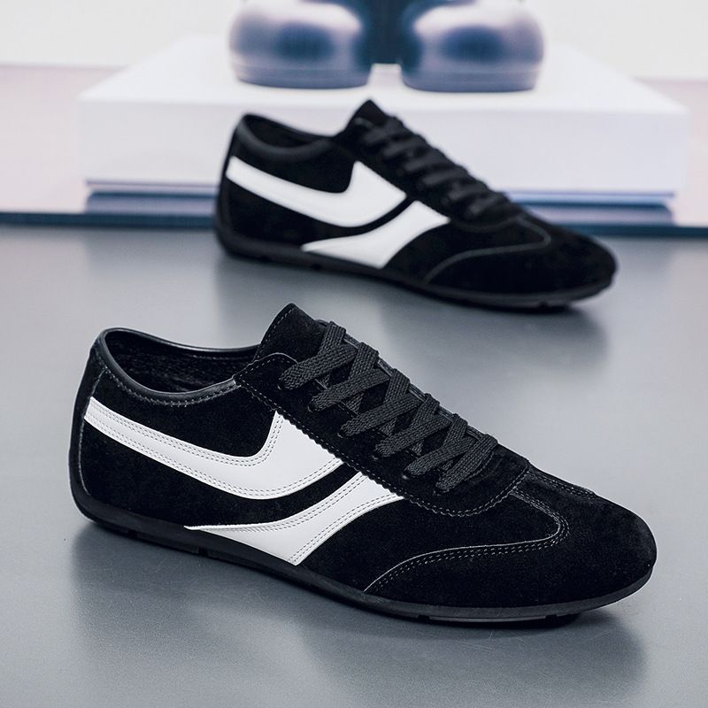 Men's Retro German Training Casual Sneakers Lace-Up Flat Shoes