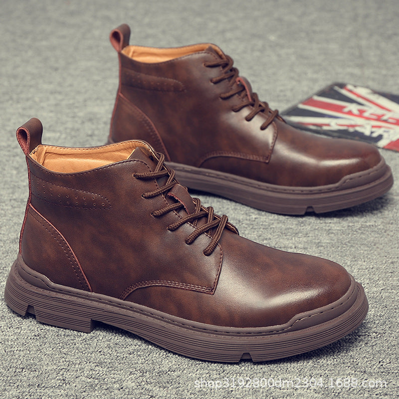 Men's Fleece-Lined British Style Martin Boots