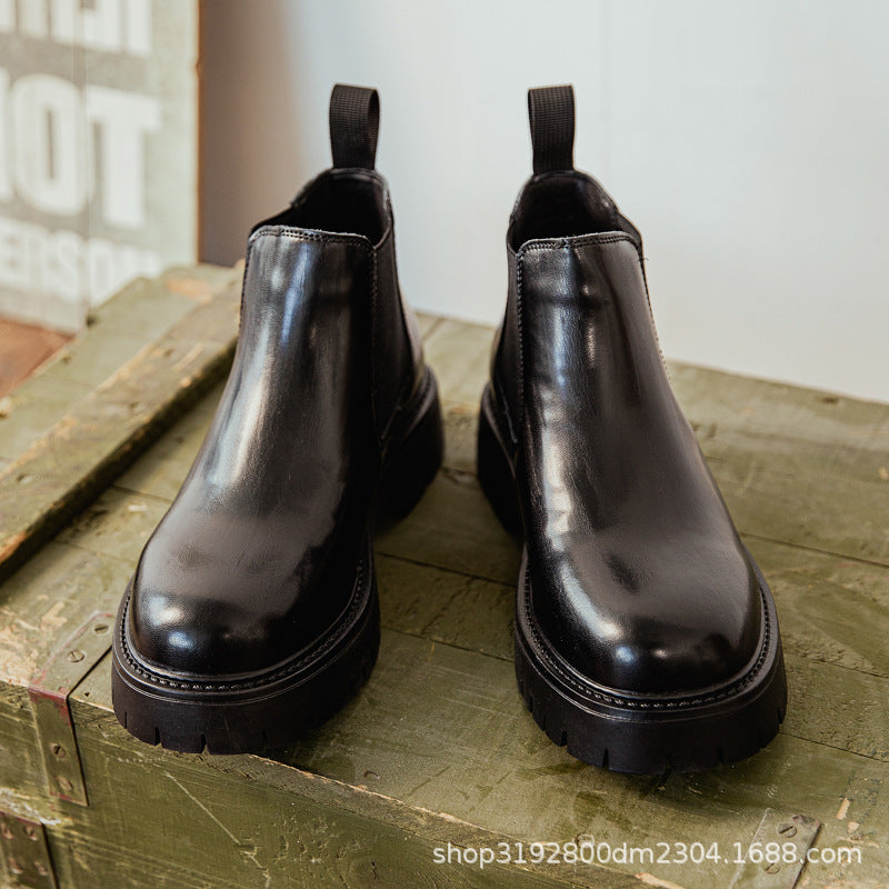 Men's Fleece-Lined Chelsea Martin Boots British Style