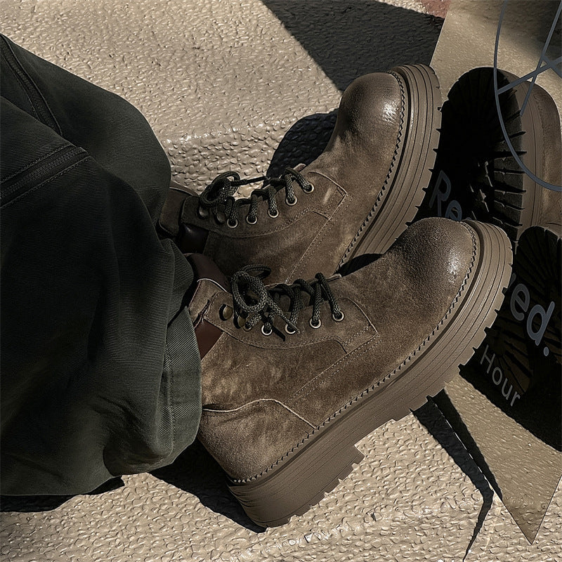 Men's British Style High-Top Martin Work Boots