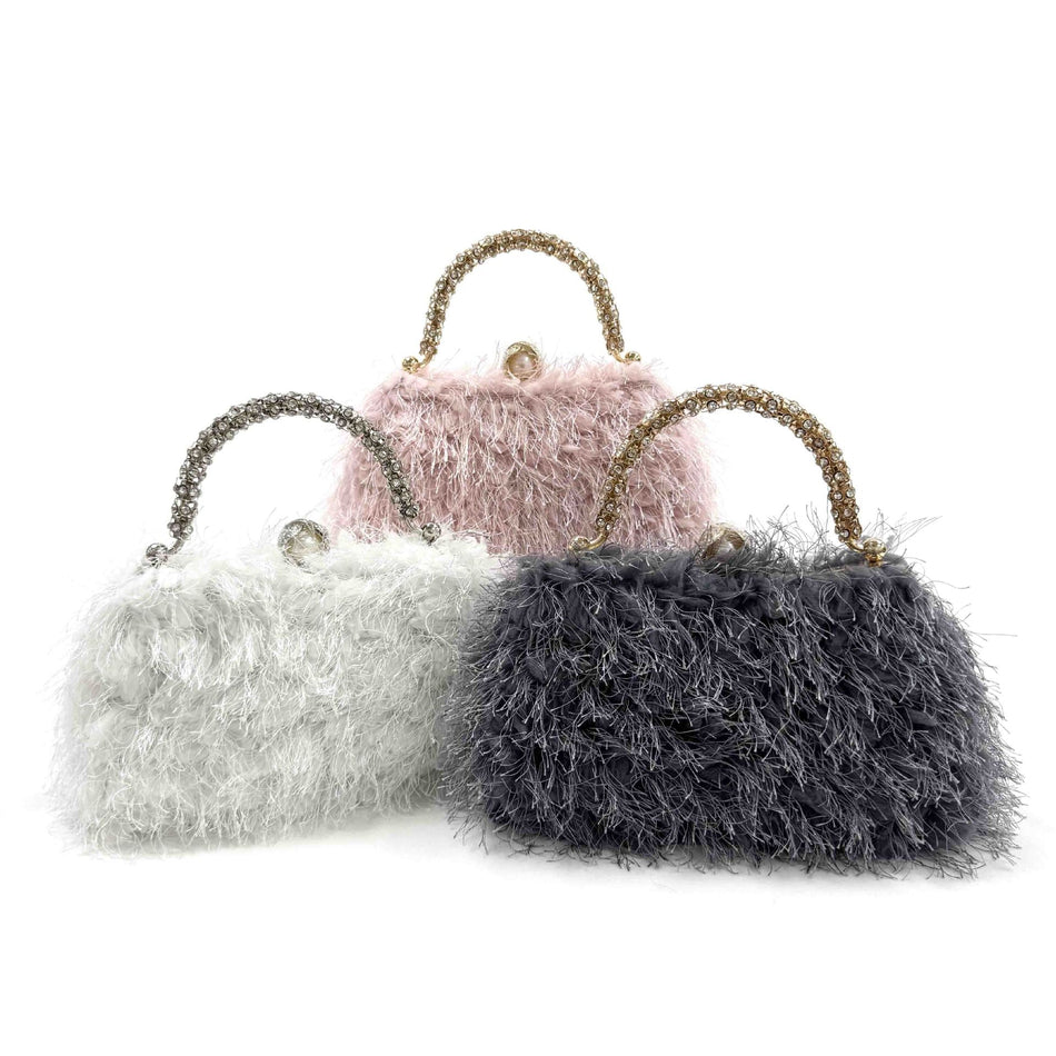 Title Luxury Plush Diamond Evening Handbag for Women
