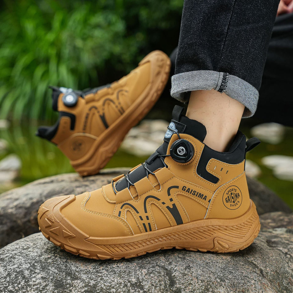 Men's High-Top Rotary Buckle Martin Boots Classic Design