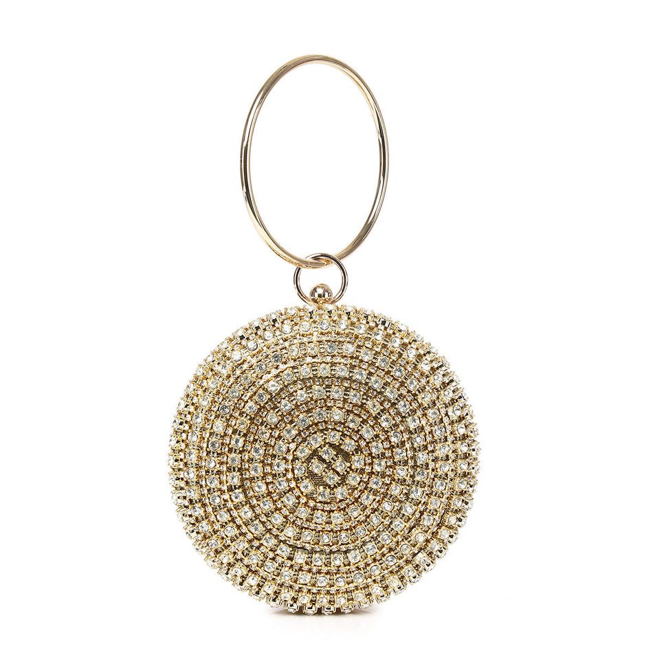 Diamond Small Round Evening Bag for Women Party Clutch
