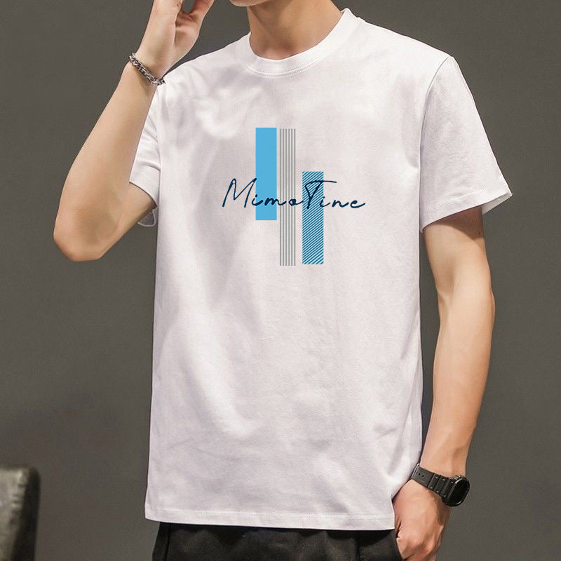 Men's Slim Fit Milk Silk Crew Neck Casual Short Sleeve T-Shirt
