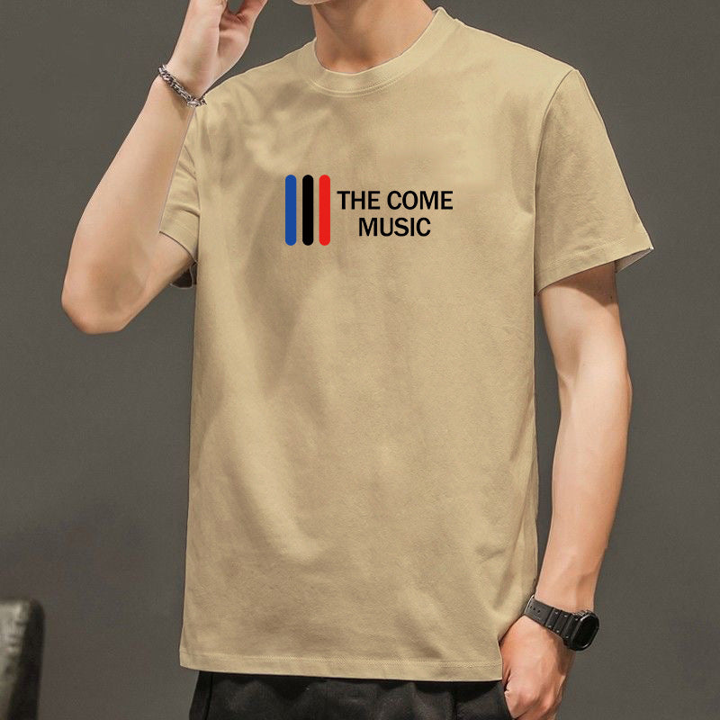 Men's Slim Fit Milk Silk Crew Neck Casual Short Sleeve T-Shirt