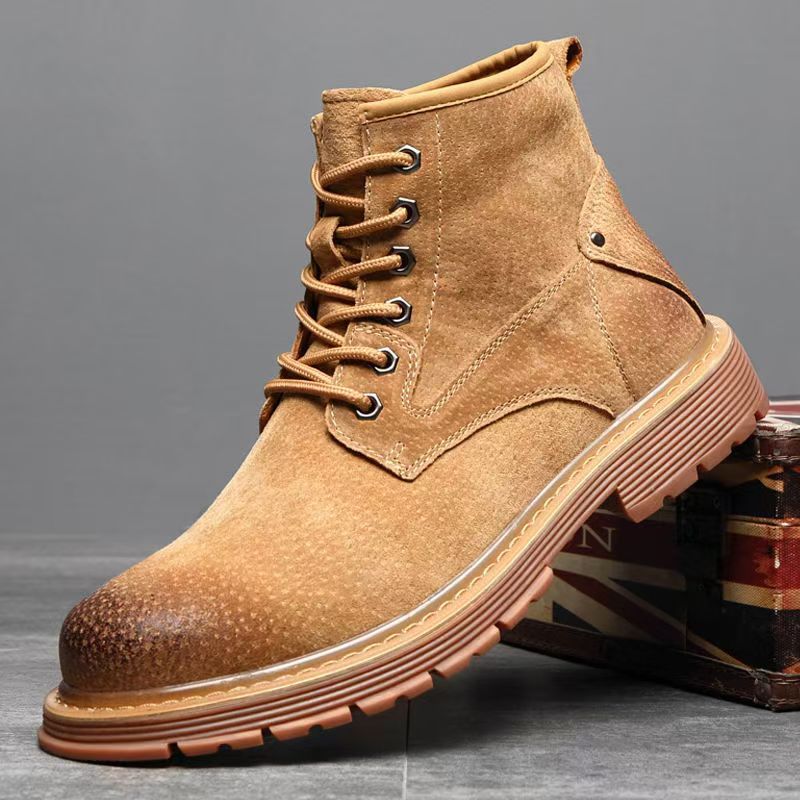 Men's British Style Genuine Leather Martin Work Boots