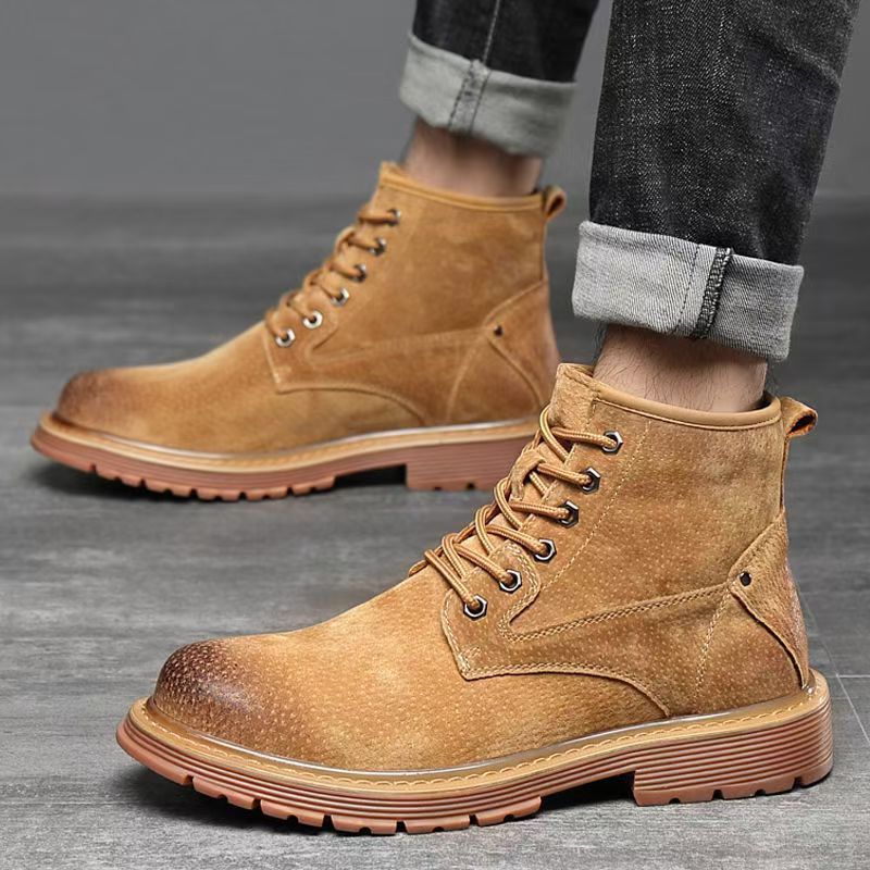 Men's British Style Genuine Leather Martin Work Boots