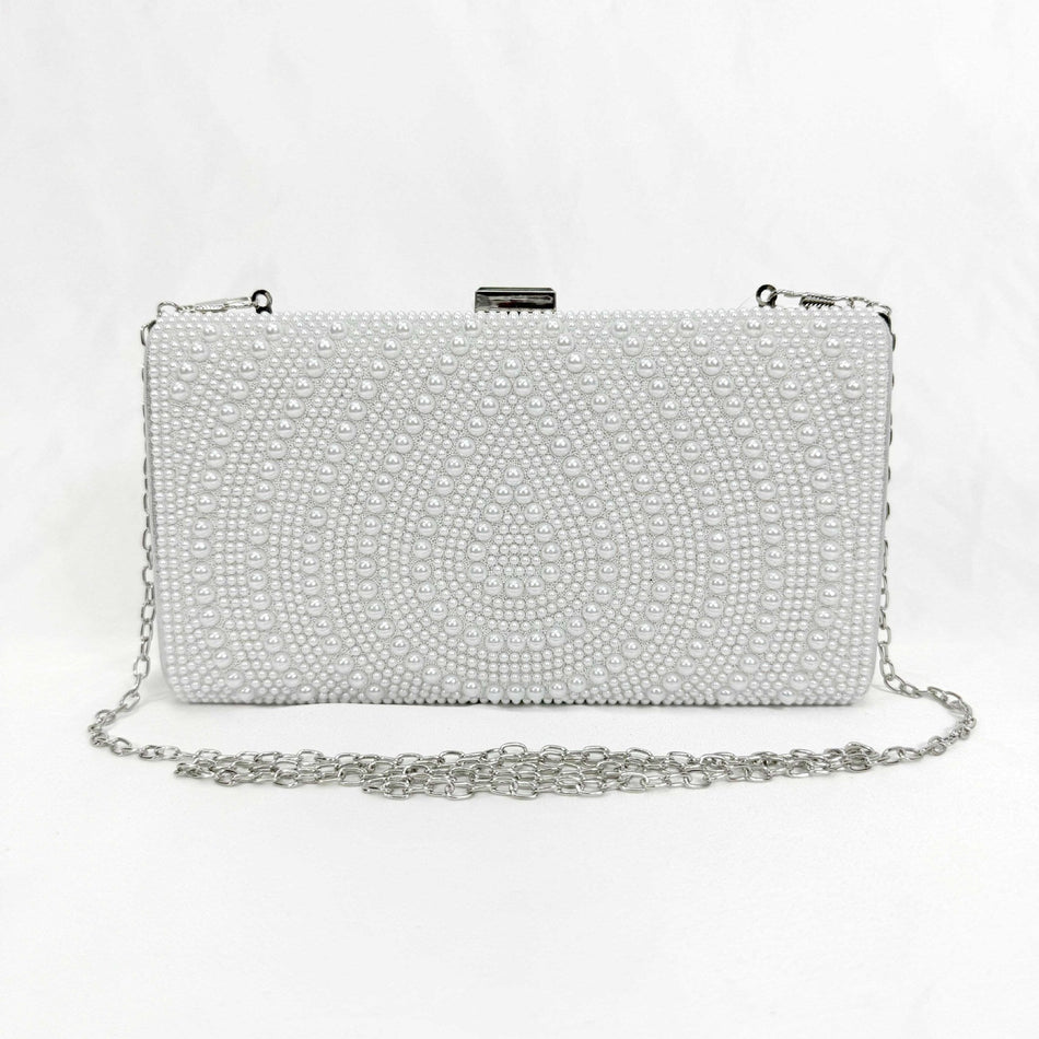 Pearl Evening Clutch Bag Women's Shoulder Portable Handbag